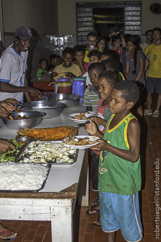 dinner at the orphanage